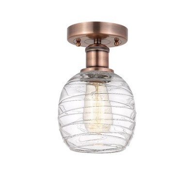 Belfast - 1 Light Flush Mount In Industrial Style-9.75 Inches Tall and 6 Inches Wide