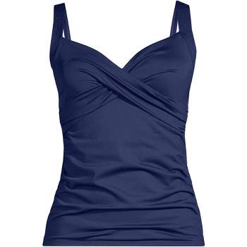  Lands' End Womens Chlorine Resistant Square Neck Tankini Top  Control Deep Sea Navy D-Cup 12 : Clothing, Shoes & Jewelry
