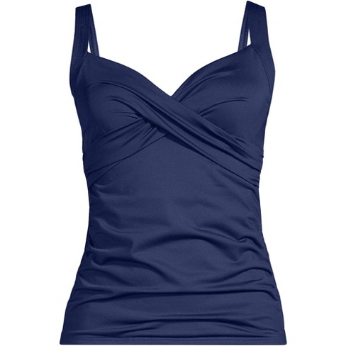 Lands' End Women's Ddd-cup Chlorine Resistant Wrap Underwire Tankini ...