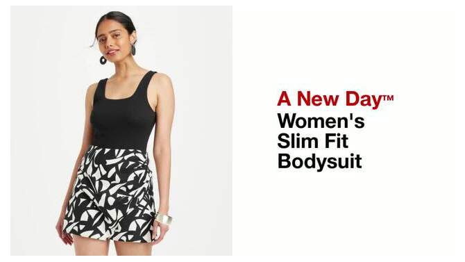 Women's Slim Fit Bodysuit - A New Day™, 2 of 5, play video