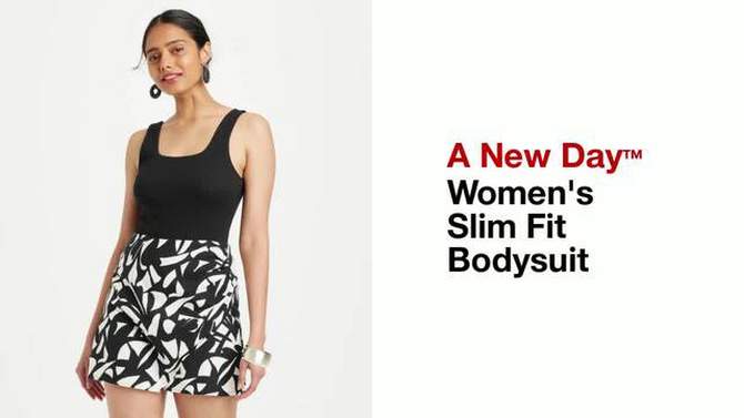 Women's Slim Fit Bodysuit - A New Day™, 2 of 8, play video