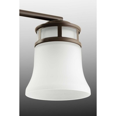 Antique Bronze Mini Pendant with Etched Glass Shade