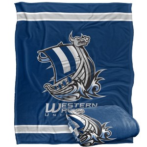 Western Washington University Primary Logo Silky Touch Blanket White 50x60 - 1 of 4