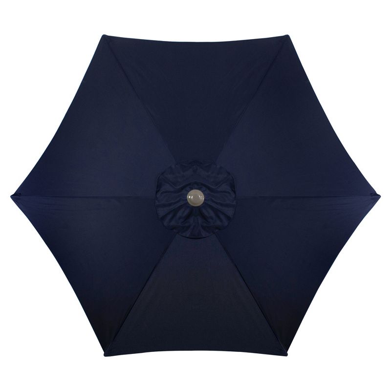 Northlight 7.5' Octagon Outdoor Patio Market Umbrella with Hand Crank - Navy Blue, 3 of 6