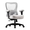 Sapphtopaz Modern Office Chair with Wheels Ergonomic Adjustable Height&Armrest Upholstered Gaming Desk Chair with Tilt Backrest for Home Office - 3 of 4