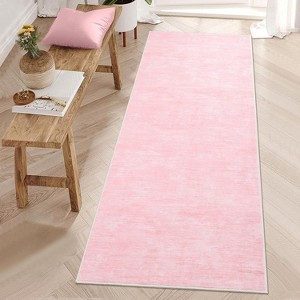 Modern Abstract Washable Rug - Thin Foldable Non-Slip TPR Backing Soft Low Pile Non-Shedding Carpet for Living Room Bedroom Minimalist Floor Mat - 1 of 4
