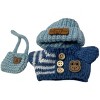 Doll Clothes Superstore Blue Knit Sweater with Light Blue Hat and Bag for 17.5 cm Labubu Dolls - 4 of 4