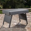 Faux Rattan Outdoor End Table, 24" Wide Wicker Accent Table for Patio or Garden Use, Patio End Table, Outdoor Side Table -Christopher Knight Home - 3 of 4