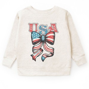 The Juniper Shop Coquette USA Bow Grunge Youth Sweatshirt - 1 of 4