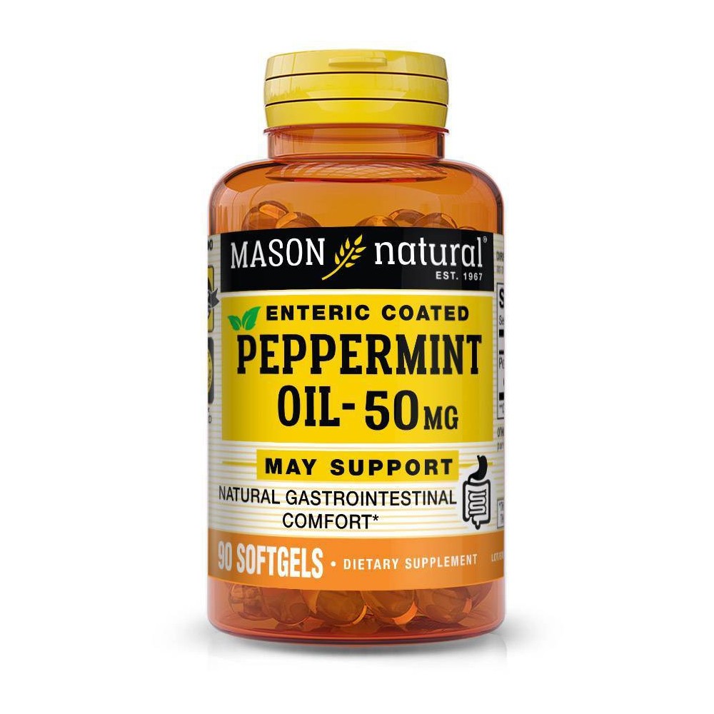 Photos - Vitamins & Minerals Mason Natural Peppermint Oil 50 mg Enteric Coated Softgels - 90ct 