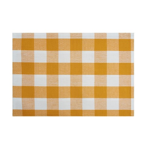 C&f Home Franklin Ochre Gingham Check Kitchen Towel : Target