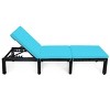 Tangkula Adjustable Outdoor Patio Rattan Lounge Chair Chaise Couch with Cushions - 3 of 4