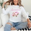 Simply Sage Market Women's Louisiana Flower Colorful Long Sleeve Garment Dyed Tee - 2 of 2