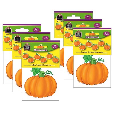 Teacher Created Resources Pumpkins Mini Accents 36/Pack 6 Packs (TCR5129-6)