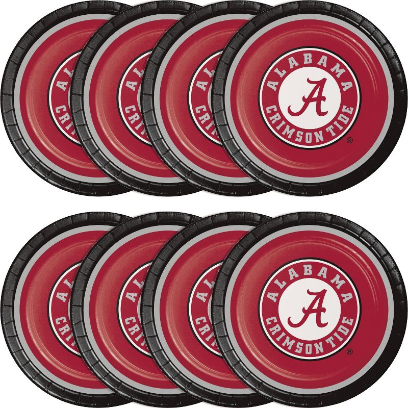 24ct Alabama Crimson Tide Paper Plates Red - NCAA, 3 of 4