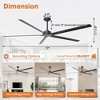 Parrot Uncle 72" Outdoor Industrial Ceiling Fan with Remote - 4 of 4