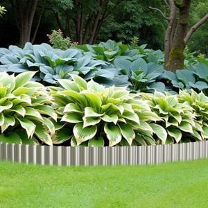 10x120 Inch Galvanized Metal Garden Edging – Durable Lawn & Flower Bed Border with Easy Installation - 1 of 4