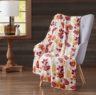 Kate Aurora Autumn Accents Oversized Fall Harvest Hickory Leaves Ultra ...