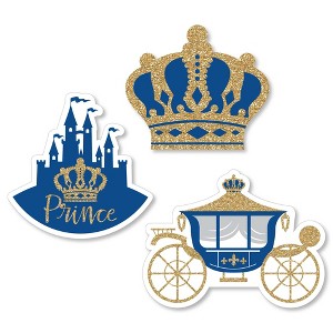 Big Dot of Happiness Royal Prince Charming - DIY Shaped Baby Shower or Birthday Party Cut-Outs - 24 Count - 1 of 4