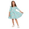 Mightly Girls Fair Trade Organic Cotton Print 3/4 Sleeve Twirl Dress - 2 of 3