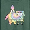 Women's - SpongeBob SquarePants - SpongeBob and Patrick Tie Dye Lightweight French Terry Wide Neck Long Sleeve Graphic Shirt - 2 of 4