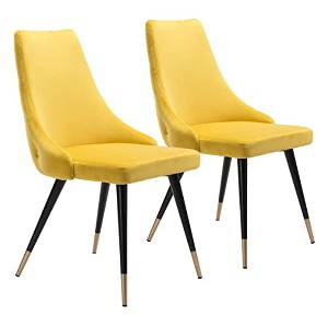 Zuo Piccolo Dining Chair (Set of 2) Yellow - 1 of 4