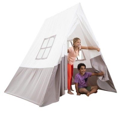 7-Foot A-Frame Tent with Sturdy Metal Poles & LED String Lights