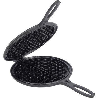 Lehman's Cast Iron Waffle Maker, Two Piece Hinged Non-electric Waffle ...