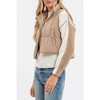 August Sky Women's Collared Zip Up Cropped Puffer Vest - 3 of 3