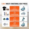 VEVOR Heat Press Machine, 12 x 15 inch, 8 in 1 Heat Transfer Machine with 6-30 oz Tumbler Press, 360° Swing Away T-Shirt Pressing, Green - 3 of 4