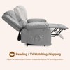 Power Lift Recliner Chair in PU Leather with Built-in Massage, Ergonomic Lounge Sofa with Side Pockets - 4 of 4