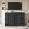 Farmhouse 5 Drawers Dresser for Bedroom, 44'' Tall Chest of Drawer, Wooden Vertical Dresser w/Metal Handles & Stable Base Bedroom, Living Room - 3 of 4