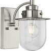 Progress Lighting Northlake 1-Light Brushed Nickel Vanity Light with Clear Glass Shade - 2 of 4