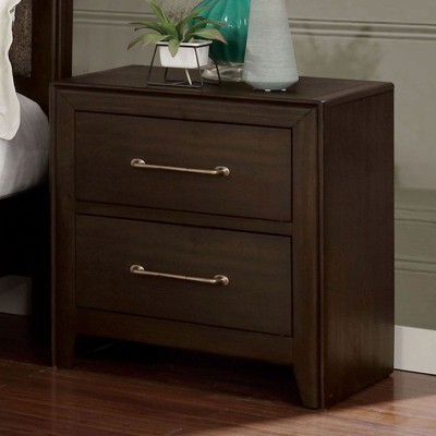NicBex Nightstand with Drawers,Side Table with Wood Frame and Pulls,Modern Bedside Table for Bedroom,Living Room