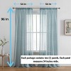 HLC.ME Penelope Faux Linen Textured Privacy Sheer Light Filtering Rod Pocket Curtains Panels, Set of 2 - 4 of 4