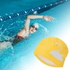 Unique Bargains Knitted PU Elastic Swans Pattern Swim Cap 1 Pc - 2 of 4
