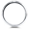Pompeii3 1/8 ct TDW Mens Brushed Diamond Wedding Ring 10k White Gold - 2 of 4