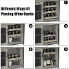Wine Bar Cabinet, Liquor Cabinet with Detachable Wine Rack, Small Coffee Bar, Mesh Door, Buffet Sideboard for Kitchen - 3 of 4