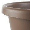 The HC Companies LIA12000E21 14 Inch Classic Durable Plastic Flower Pot Container Garden Planter with Molded Rim and Drainage Holes, Chocolate - 4 of 4