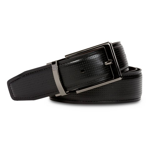 SWISSGEAR Men's Reversible Plaque Buckle Belt - Black/Tan M