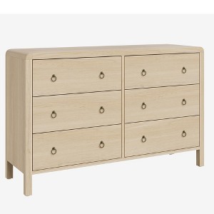 6 & 7 Drawer Dresser for Bedroom, Wood Dresser with Large Storage Drawers, Modern Curved Angle Clothes Organizer for Closet - 1 of 1