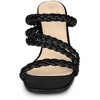 Perphy Women's Square Toe Braided Strap Slip-On Chunky Heels Sandals - 2 of 4