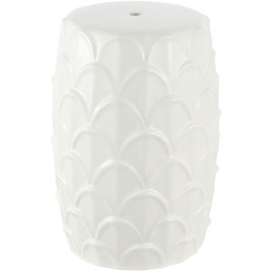 Seina 17" Garden Stool - ACS4594 - Indoor/Outdoor - Cream - Safavieh - 1 of 4