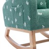 NicBex Boucle Fabric Glider Rocking Chair,Upholstered Nursery Rocking Chairs with High Backrest,Modern Rocking Chair,Nursing Chair for Bedroom,Green - 4 of 4
