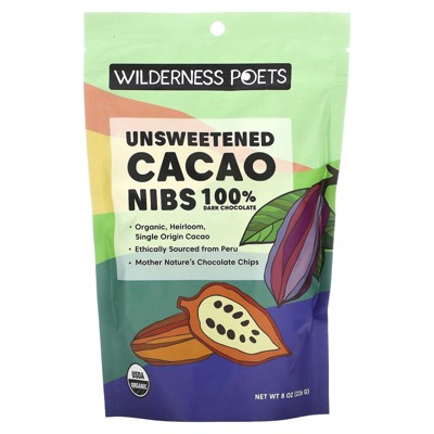 Wilderness Poets Unpasteurized Almonds, Raw Organic Nuts (8 Ounce - Half Pound)