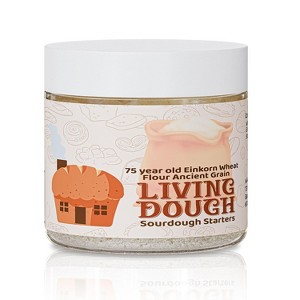 Living Dough 75 Year Old Einkorn Wheat Flour Ancient Grain Sourdough Starter – Active Organic, Live Culture for Artisanal Baking: Bread, Pizza & More - 1 of 4