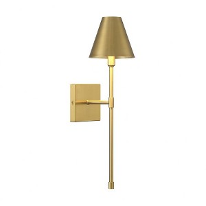 Savoy House Jefferson 1 - Light Wall Light in  Warm Brass - 1 of 4