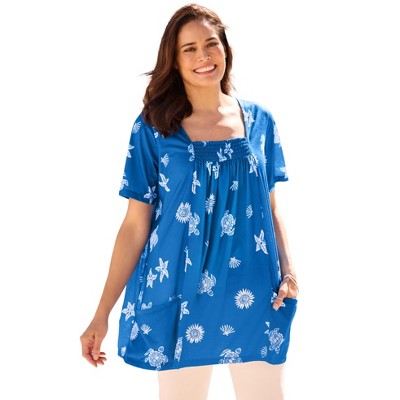 Woman Within Plus Size 7-Day Smock Trapeze Tunic