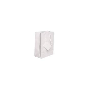 JAM PAPER Gift Bags with Rope Handles Medium 8 x 10 x 4 White Matte 3/Pack (672MAWHA)