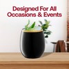 Smarty Had A Party 12 oz. Black w/ Gold Elegant Stemless Plastic Wine Glasses - 32 pcs - 4 of 4